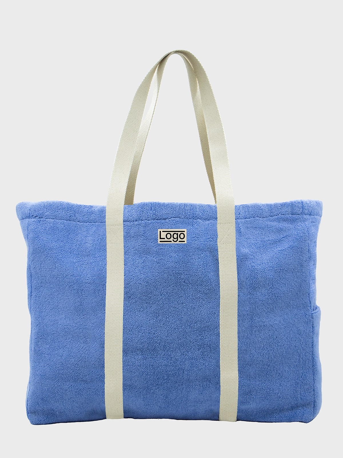 Sac de plage publicitaire Garance personnalisable Bleu nuage